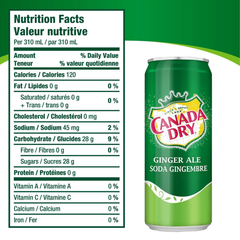 CANADA DRY Ginger Ale 275ML X 12 (GLASS)