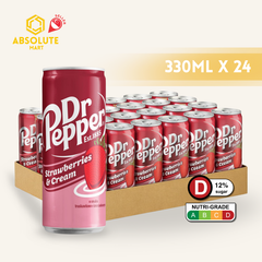 DR PEPPER Strawberries & Cream 330ML X 24 (CAN)