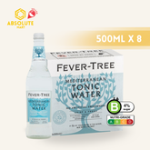 FEVER TREE Premium Light Mediterranean Tonic Water 500ML X 8 (GLASS)