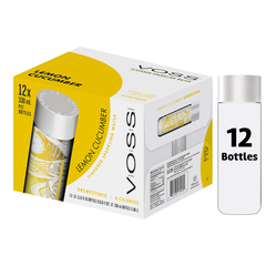 VOSS Cucumber & Lemon Natural Sparkling Water SUGAR FREE 375ML X 12 (GLASS)