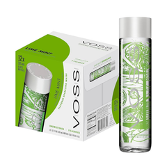 VOSS Lime & Mint Natural Sparkling Water SUGAR FREE 375ML X 12 (GLASS)