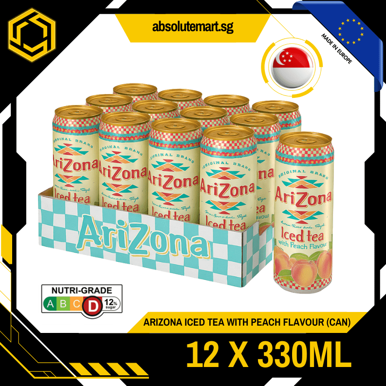 ARIZONA Peach Iced Tea 330ML X 12 (CAN) - ABSOLUTE MARTARIZONA Peach Iced Tea 330ML X 12 (CAN)
