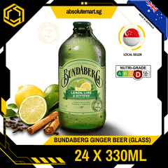BUNDABERG Lemon Lime & Bitters 375ML X 24 (GLASS BOTTLE) - ABSOLUTE MARTBUNDABERG Lemon Lime & Bitters 375ML X 24 (GLASS BOTTLE)