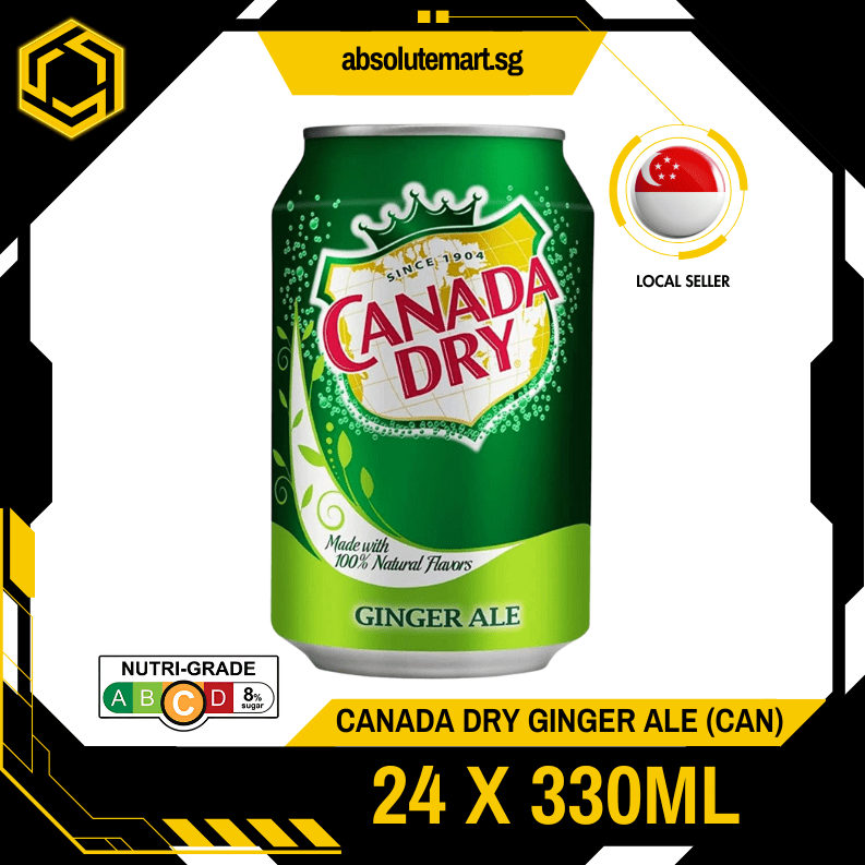 CANADA DRY Ginger Ale 330ML X 24 (CAN) - ABSOLUTE MARTCANADA DRY Ginger Ale 330ML X 24 (CAN)