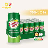 CANADA DRY Ginger Ale 330ML X 24 (CAN) - ABSOLUTE MARTCANADA DRY Ginger Ale 330ML X 24 (CAN)Cola & Classic Sodas
