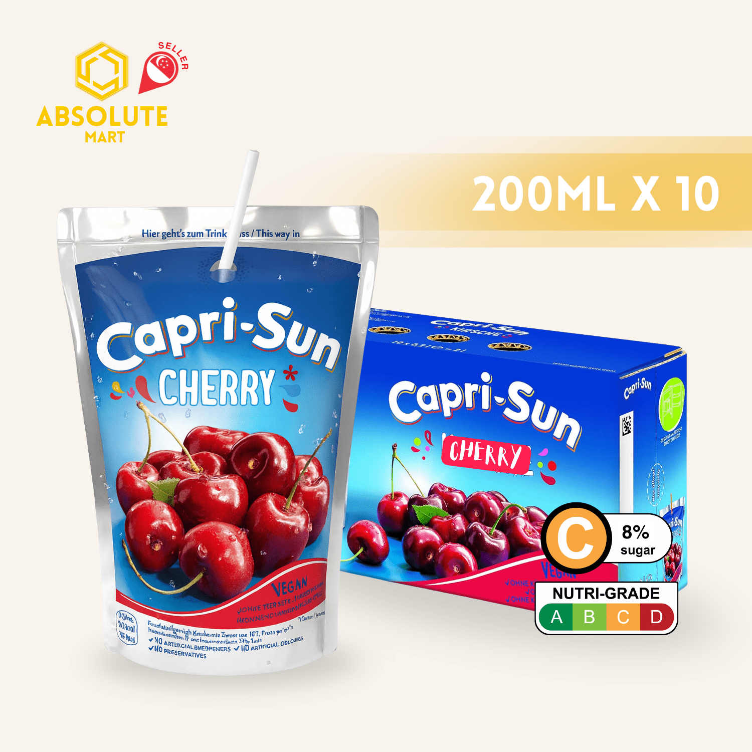 CAPRISUN Cherry 200ML X 10 (TETRA) - ABSOLUTE MARTCAPRISUN Cherry 200ML X 10 (TETRA)Fruit Drinks