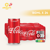 COKE Classic Mini 180ML X 24 (CAN) - ABSOLUTE MARTCOKE Classic Mini 180ML X 24 (CAN)Cola & Classic Sodas