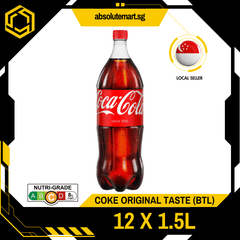 COKE Original Taste 1.5L X 12 (BOTTLE) - ABSOLUTE MARTCOKE Original Taste 1.5L X 12 (BOTTLE)
