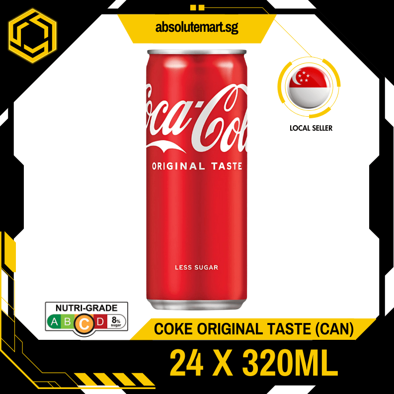 COKE Original Taste 320ML X 24 (CAN) - ABSOLUTE MARTCOKE Original Taste 320ML X 24 (CAN)