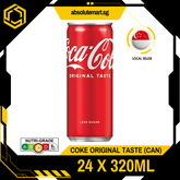 COKE Original Taste 320ML X 24 (CAN) - ABSOLUTE MARTCOKE Original Taste 320ML X 24 (CAN)