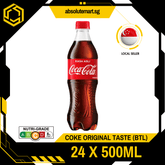 COKE Original Taste 500ML X 24 (BOTTLE) - ABSOLUTE MARTCOKE Original Taste 500ML X 24 (BOTTLE)