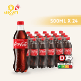 COKE Original Taste 500ML X 24 (BOTTLE) - ABSOLUTE MARTCOKE Original Taste 500ML X 24 (BOTTLE)Cola & Classic Sodas