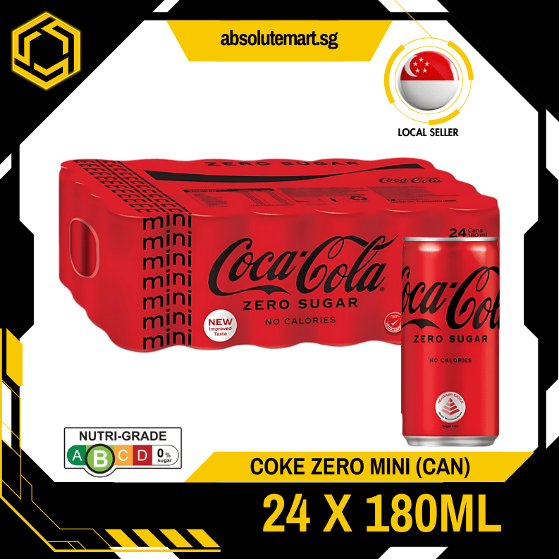 COKE Zero Mini 180ML X 24 (CAN) - ABSOLUTE MARTCOKE Zero Mini 180ML X 24 (CAN)