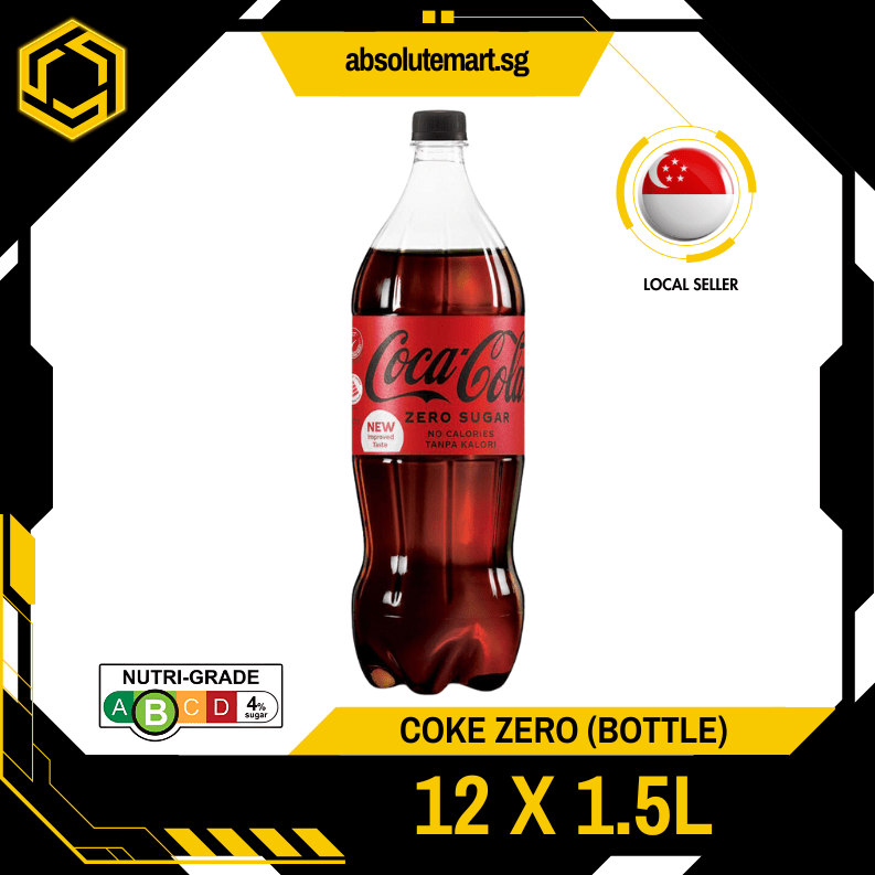 COKE ZERO (No Sugar) 1.5L X 12 (BOTTLE) - ABSOLUTE MARTCOKE ZERO (No Sugar) 1.5L X 12 (BOTTLE)