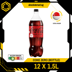 COKE ZERO (No Sugar) 1.5L X 12 (BOTTLE) - ABSOLUTE MARTCOKE ZERO (No Sugar) 1.5L X 12 (BOTTLE)