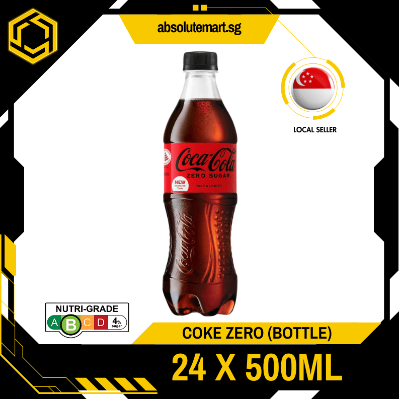 COKE ZERO (No Sugar) 500ML X 24 (BOTTLE) - ABSOLUTE MARTCOKE ZERO (No Sugar) 500ML X 24 (BOTTLE)