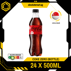 COKE ZERO (No Sugar) 500ML X 24 (BOTTLE) - ABSOLUTE MARTCOKE ZERO (No Sugar) 500ML X 24 (BOTTLE)