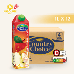COUNTRY CHOICE Fruit Juice Drink Apple 1L x 12 (TETRA) - ABSOLUTE MARTCOUNTRY CHOICE Fruit Juice Drink Apple 1L x 12 (TETRA)Fruit Drinks
