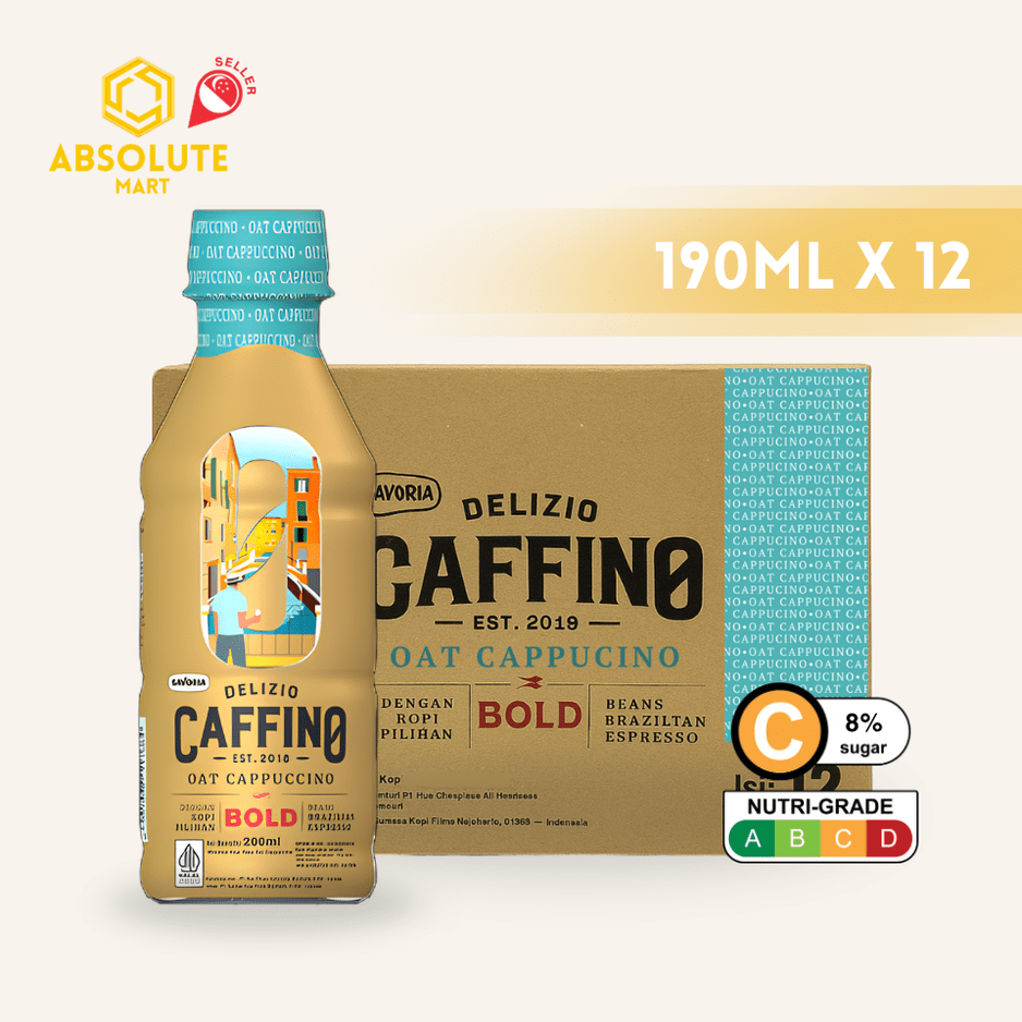 DELIZIO CAFFINO OAT CAPPUCINO 190ML X 12 (BOTTLE) - ABSOLUTE MARTDELIZIO CAFFINO OAT CAPPUCINO 190ML X 12 (BOTTLE)Ready To Drink Coffee