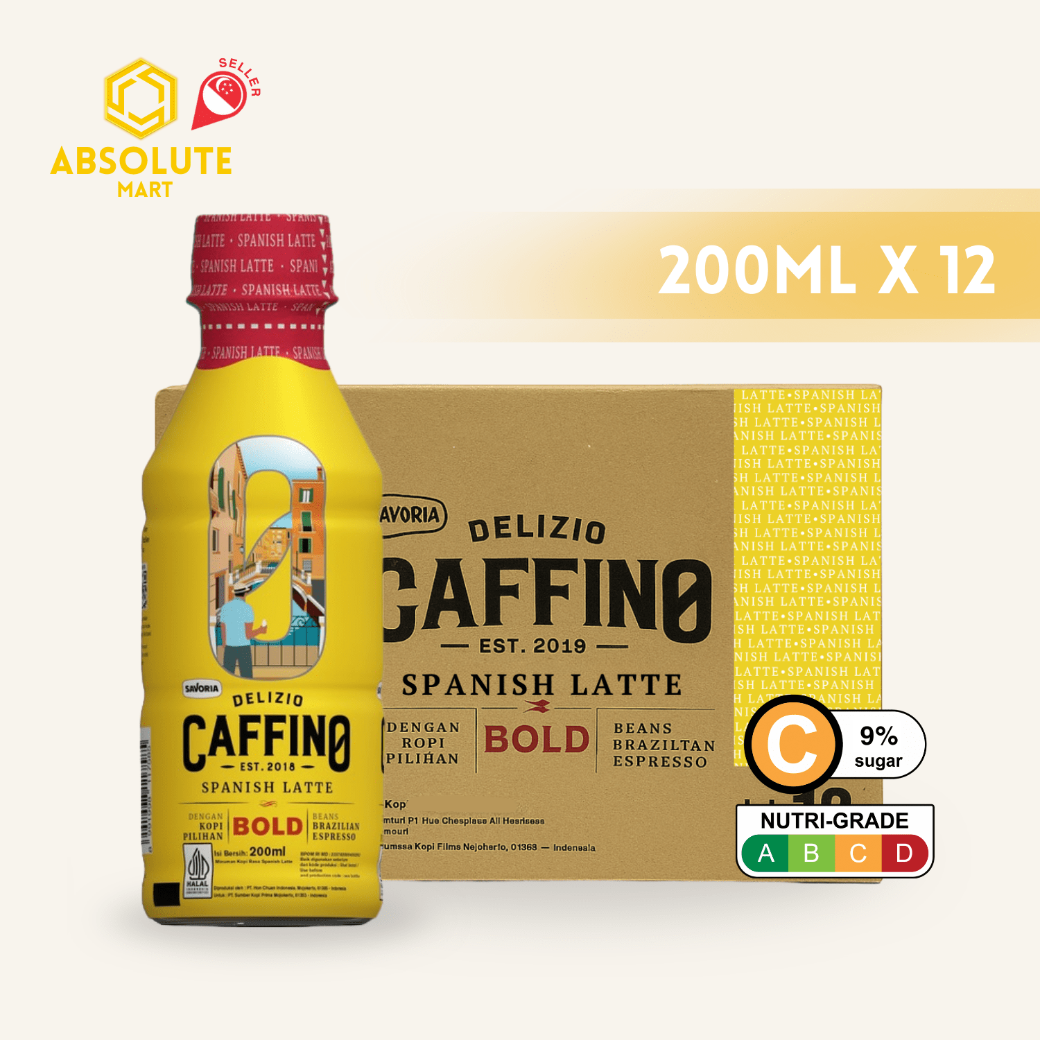 DELIZIO CAFFINO Spanish Latte 200ML X 12 (BOTTLE) - ABSOLUTE MARTDELIZIO CAFFINO Spanish Latte 200ML X 12 (BOTTLE)Ready To Drink Coffee