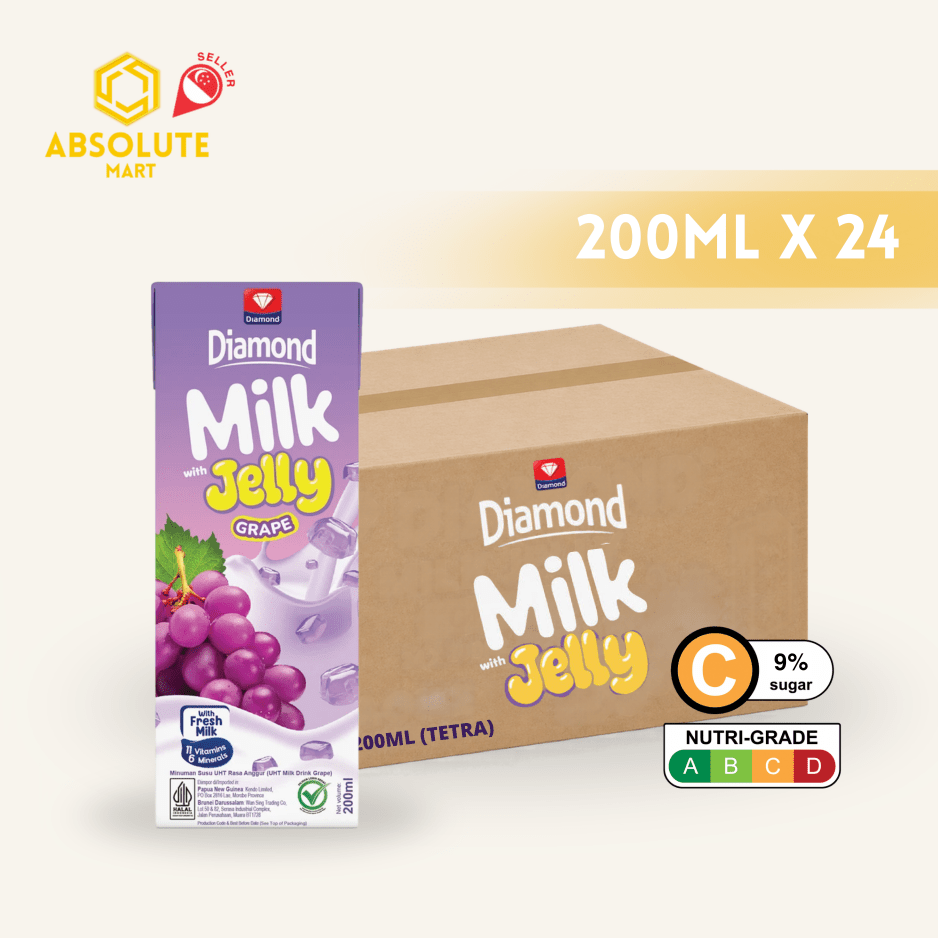 DIAMOND Milk Jelly Grape 200ML X 24 (TETRA) - ABSOLUTE MARTDIAMOND Milk Jelly Grape 200ML X 24 (TETRA)Dairy Milk