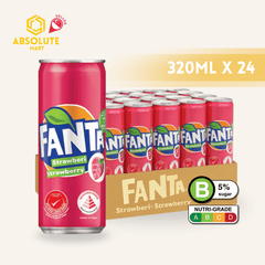 FANTA Strawberry 320ML X 24 (CAN) - ABSOLUTE MARTFANTA Strawberry 320ML X 24 (CAN)Cola & Classic Sodas