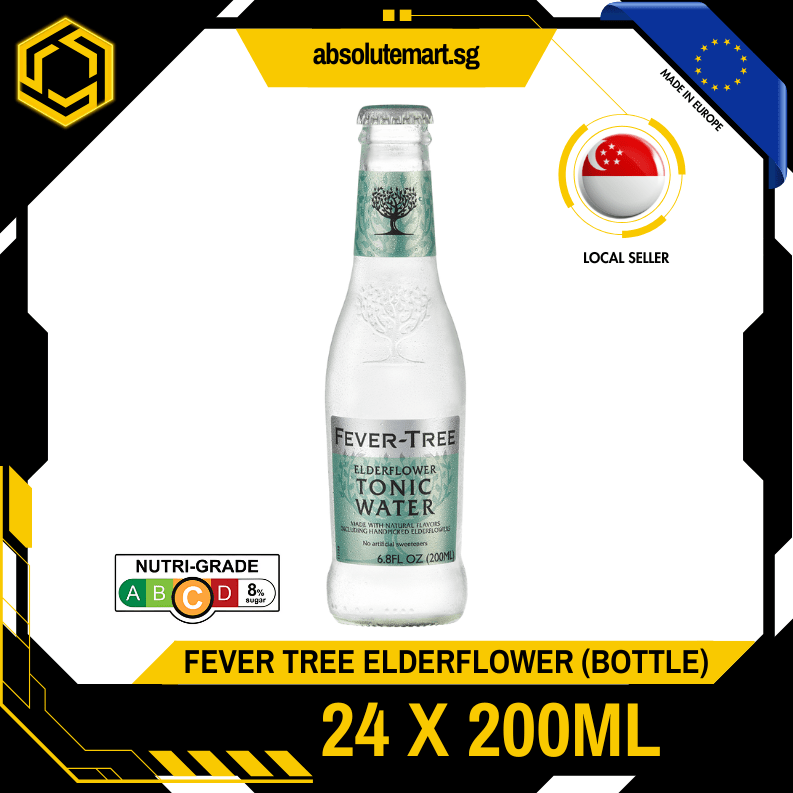 FEVER TREE Premium Light Elderflower Tonic Water 200ML X 24 (GLASS) - ABSOLUTE MARTFEVER TREE Premium Light Elderflower Tonic Water 200ML X 24 (GLASS)