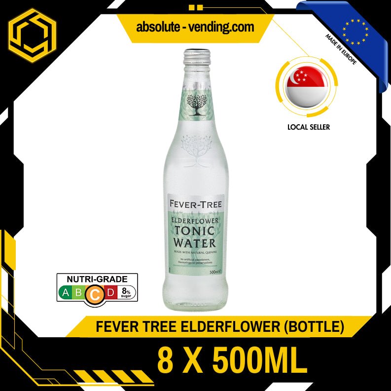 FEVER TREE Premium Light Elderflower Tonic Water 500ML X 8 (GLASS) - ABSOLUTE MARTFEVER TREE Premium Light Elderflower Tonic Water 500ML X 8 (GLASS)