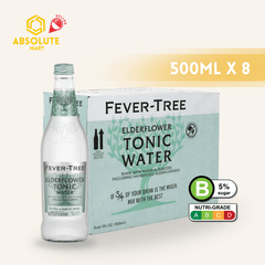 FEVER TREE Premium Light Elderflower Tonic Water 500ML X 8 (GLASS) - ABSOLUTE MARTFEVER TREE Premium Light Elderflower Tonic Water 500ML X 8 (GLASS)Tonic & Mixers