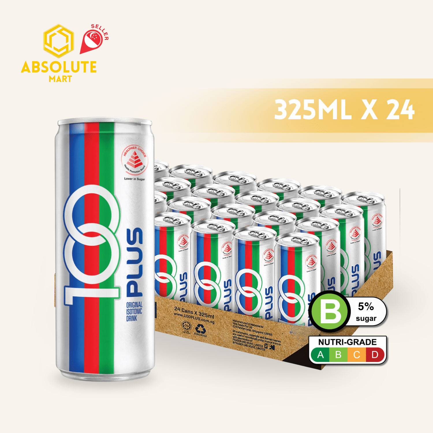 F&N 100 Plus 325ML X 24 (CAN) - ABSOLUTE MARTF&N 100 Plus 325ML X 24 (CAN)Isotonic Drinks