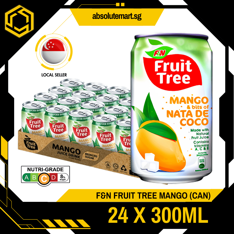 F&N FRUIT TREE Mango 300ML X 24 (CAN) - ABSOLUTE MARTF&N FRUIT TREE Mango 300ML X 24 (CAN)