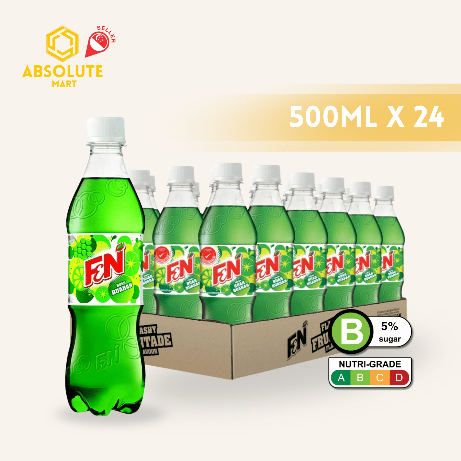 F&N Fruitade 500ML X 24 (BOTTLE) - ABSOLUTE MARTF&N Fruitade 500ML X 24 (BOTTLE)Cola & Classic Sodas
