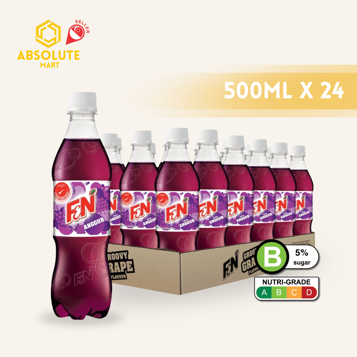 F&N GRAPE 500ML X 24 (BOTTLE) - ABSOLUTE MARTF&N GRAPE 500ML X 24 (BOTTLE)Cola & Classic Sodas