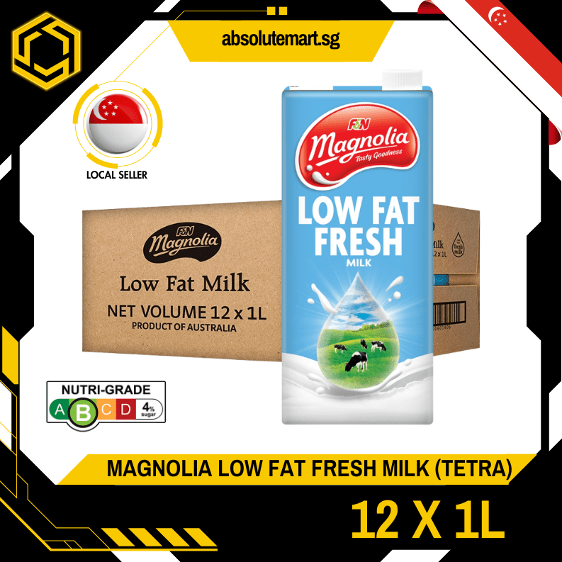 F&N MAGNOLIA LOW FAT FRESH MILK 1L X 12 (TETRA) - ABSOLUTE MARTF&N MAGNOLIA LOW FAT FRESH MILK 1L X 12 (TETRA)