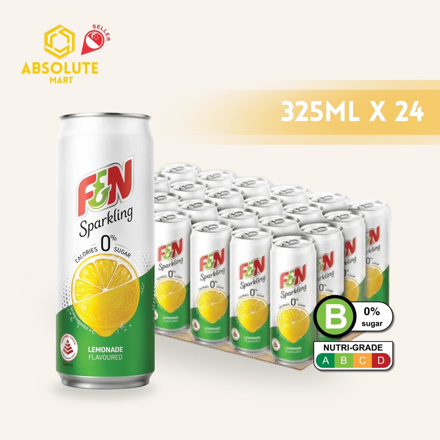 F&N Sparkling Lemonade 325ML X 24 (CAN) - ABSOLUTE MARTF&N Sparkling Lemonade 325ML X 24 (CAN)Fruity Sparkling Drinks