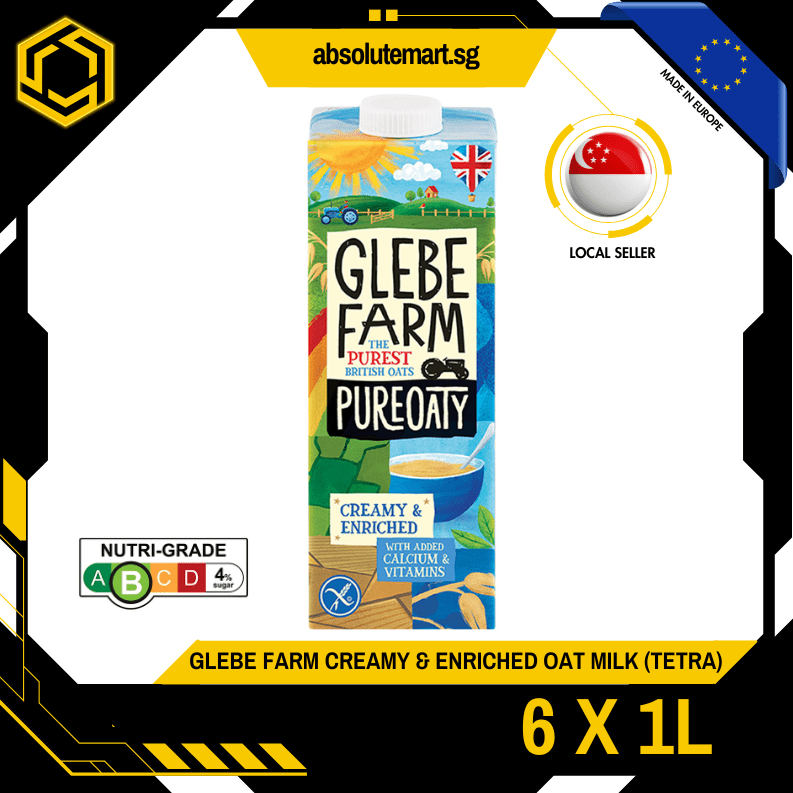 GLEBE FARM Enriched & Creamy Edition Oat Milk 1L X 6 (TETRA) - ABSOLUTE MARTGLEBE FARM Enriched & Creamy Edition Oat Milk 1L X 6 (TETRA)