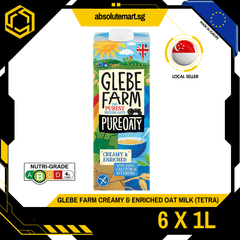 GLEBE FARM Enriched & Creamy Edition Oat Milk 1L X 6 (TETRA) - ABSOLUTE MARTGLEBE FARM Enriched & Creamy Edition Oat Milk 1L X 6 (TETRA)