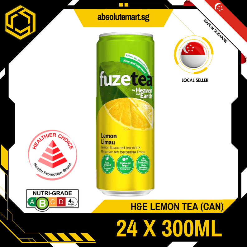 H&E Fuze Lemon Tea 300ML X 24 (CAN) - ABSOLUTE MARTH&E Fuze Lemon Tea 300ML X 24 (CAN)