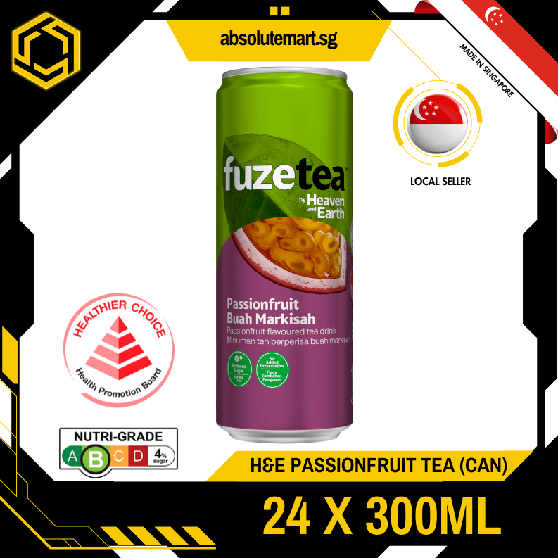H&E Fuze Passionfruit 300ML X 24 (CAN) - ABSOLUTE MARTH&E Fuze Passionfruit 300ML X 24 (CAN)