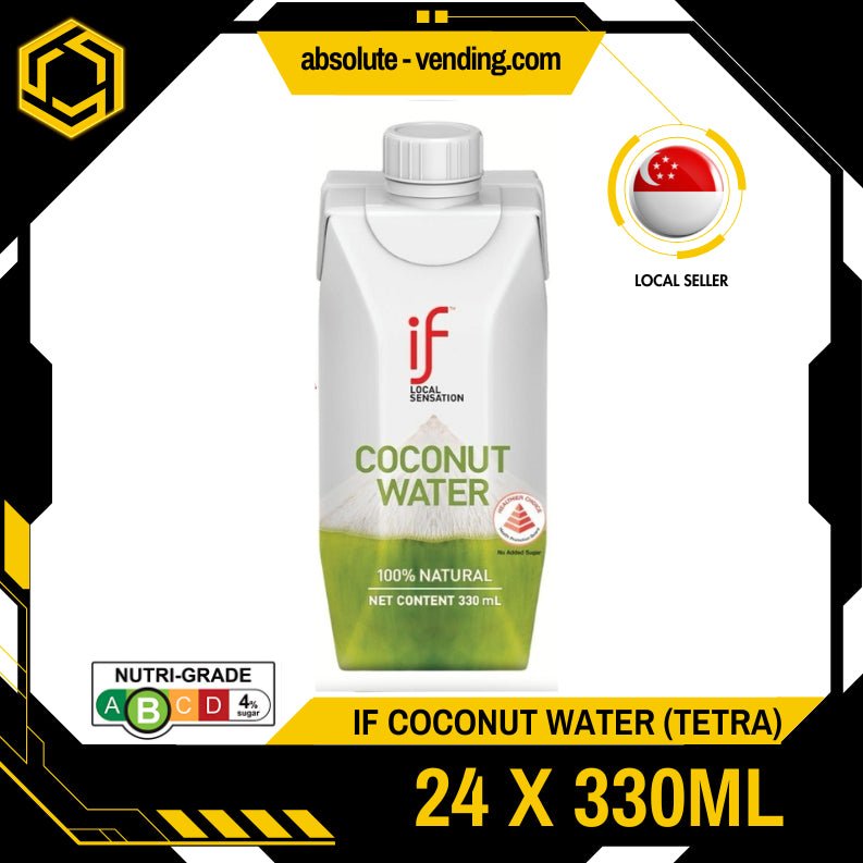 IF 100% Coconut Water 330ML X 24 (TETRA) - ABSOLUTE MARTIF 100% Coconut Water 330ML X 24 (TETRA)