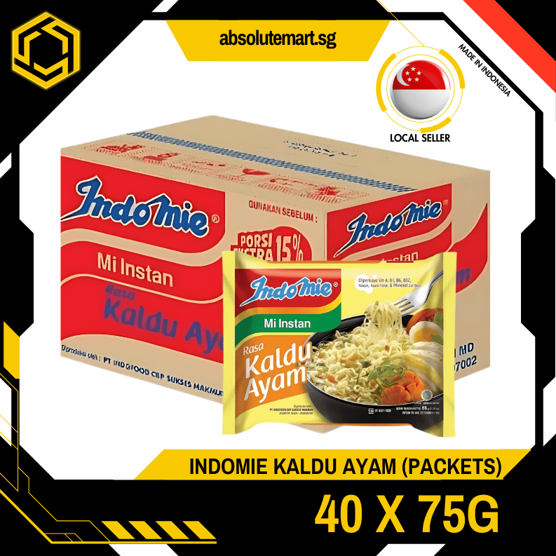 INDOMIE Ayam Kaldu 40 Pack X 75G (PACKETS) - ABSOLUTE MARTINDOMIE Ayam Kaldu 40 Pack X 75G (PACKETS)