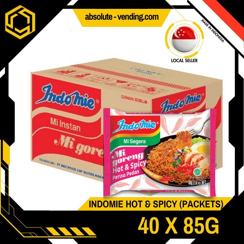 INDOMIE Mee Goreng Hot & Spicy 40 PACK X 79G (PACKETS) - ABSOLUTE MARTINDOMIE Mee Goreng Hot & Spicy 40 PACK X 79G (PACKETS)