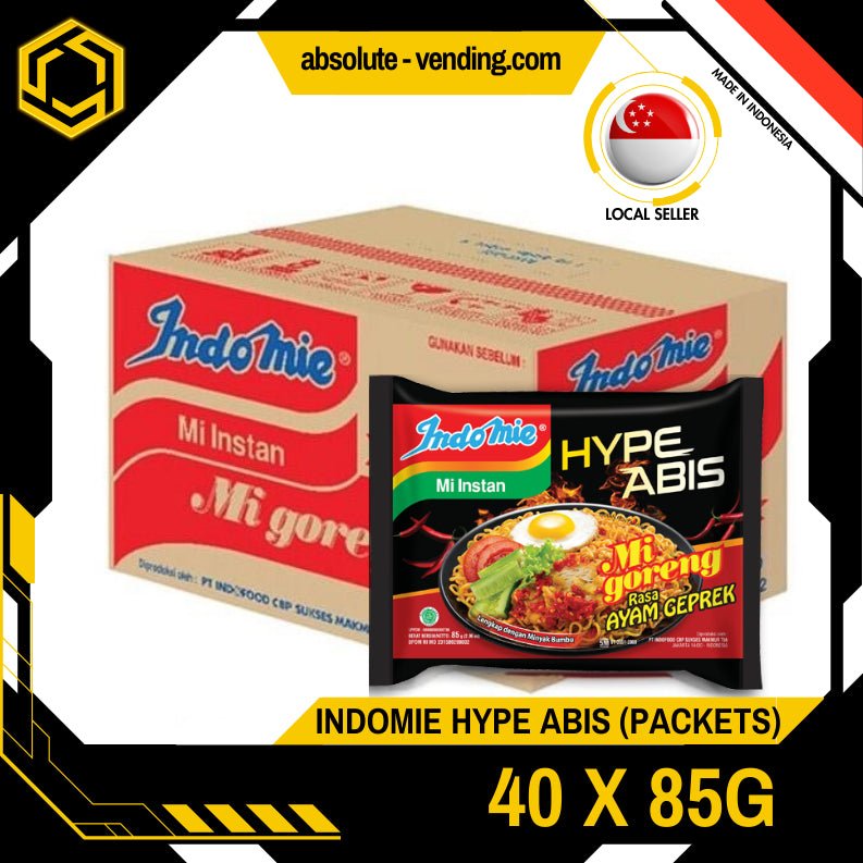 INDOMIE Mee Goreng Hype Abis Ayam Geprek 40 PACK X 85G (PACKETS) - ABSOLUTE MARTINDOMIE Mee Goreng Hype Abis Ayam Geprek 40 PACK X 85G (PACKETS)