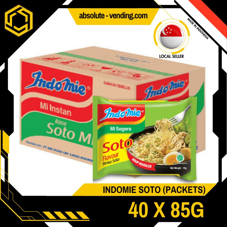 INDOMIE Mee Soto Flavour 40 PACK X 70G (PACKETS) - ABSOLUTE MARTINDOMIE Mee Soto Flavour 40 PACK X 70G (PACKETS)
