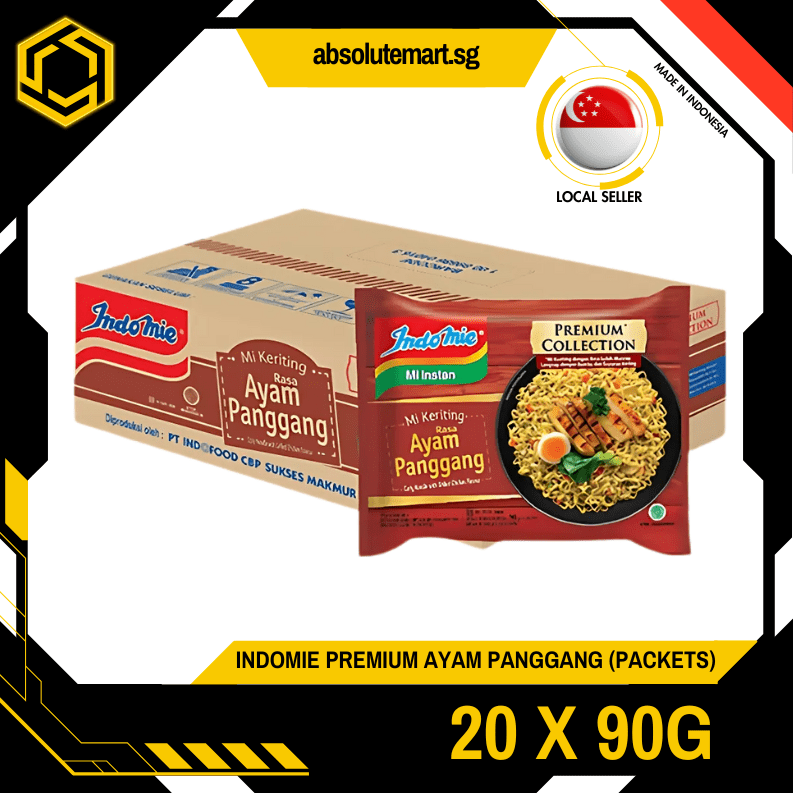 INDOMIE Premium Ayam Panggang 20 Pack X 90G (PACKETS) - ABSOLUTE MARTINDOMIE Premium Ayam Panggang 20 Pack X 90G (PACKETS)