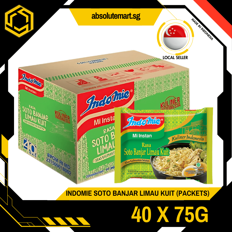 INDOMIE Soto Banjar Limau Kuit 40 Pack X 75G (PACKETS) - ABSOLUTE MARTINDOMIE Soto Banjar Limau Kuit 40 Pack X 75G (PACKETS)