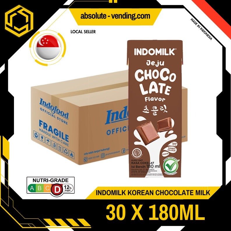 INDOMILK Korean Chocolate Milk 180ML X 30 (TETRA) - ABSOLUTE MARTINDOMILK Korean Chocolate Milk 180ML X 30 (TETRA)
