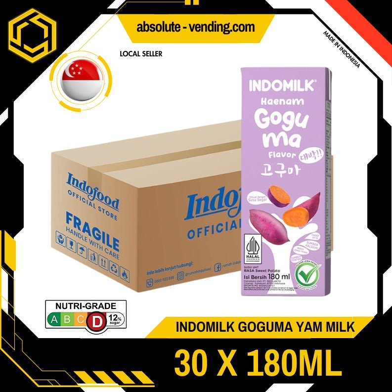 INDOMILK Korean Goguma Yam Milk 180ML X 30 (TETRA) - ABSOLUTE MARTINDOMILK Korean Goguma Yam Milk 180ML X 30 (TETRA)