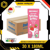 INDOMILK Korean Jeju Strawberry Milk 180ML X 30 (TETRA) - ABSOLUTE MARTINDOMILK Korean Jeju Strawberry Milk 180ML X 30 (TETRA)