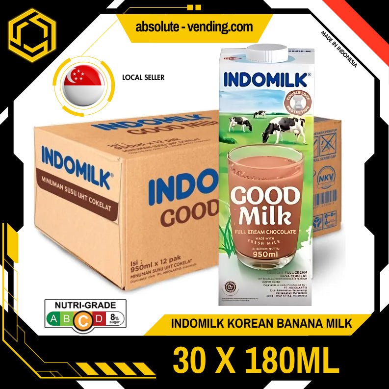 INDOMILK UHT Chocolate Milk 950ML X 12 (TETRA) - ABSOLUTE MARTINDOMILK UHT Chocolate Milk 950ML X 12 (TETRA)